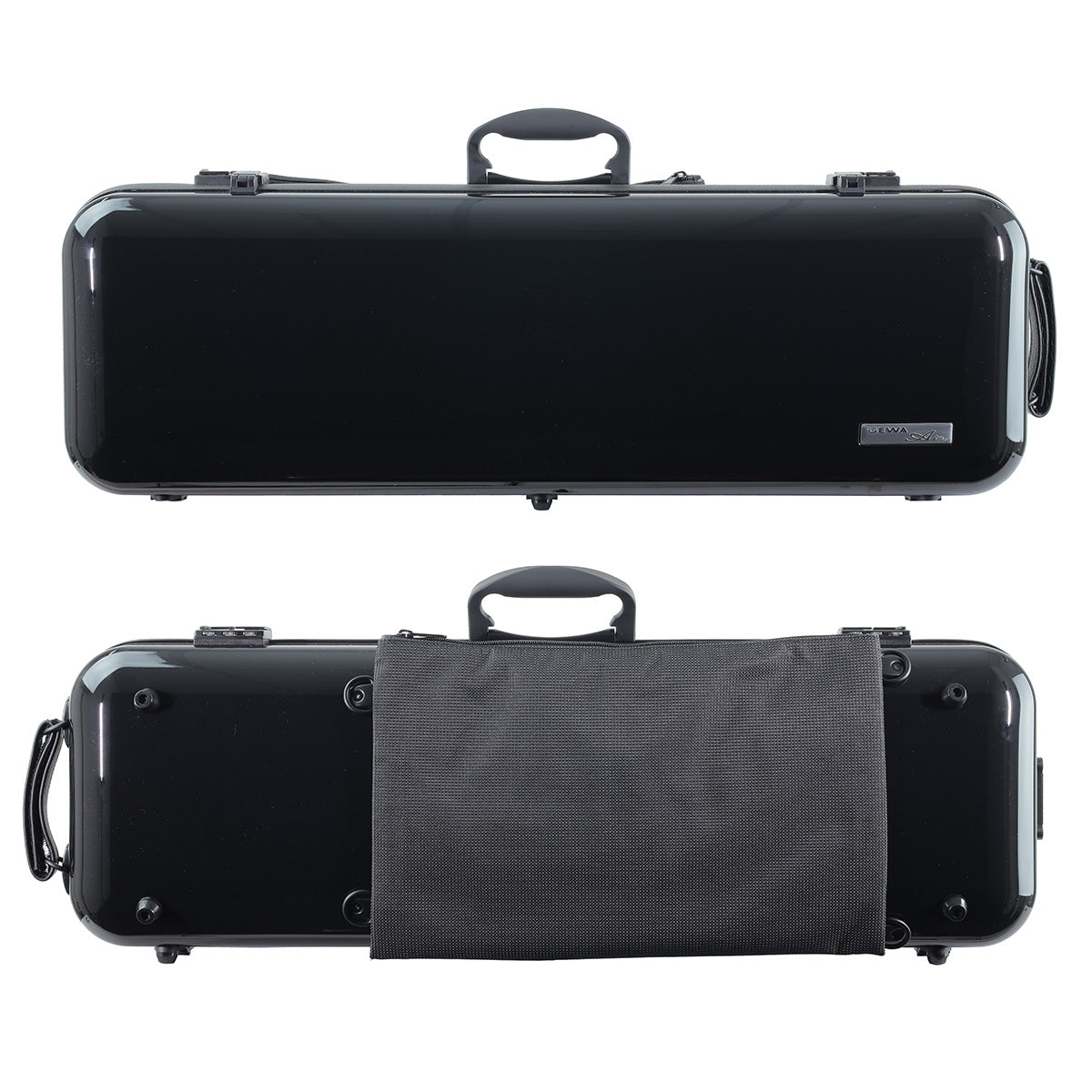 GEWA Air 2.1 Oblong Violin Case with Subway Handle Black Gloss 4/4