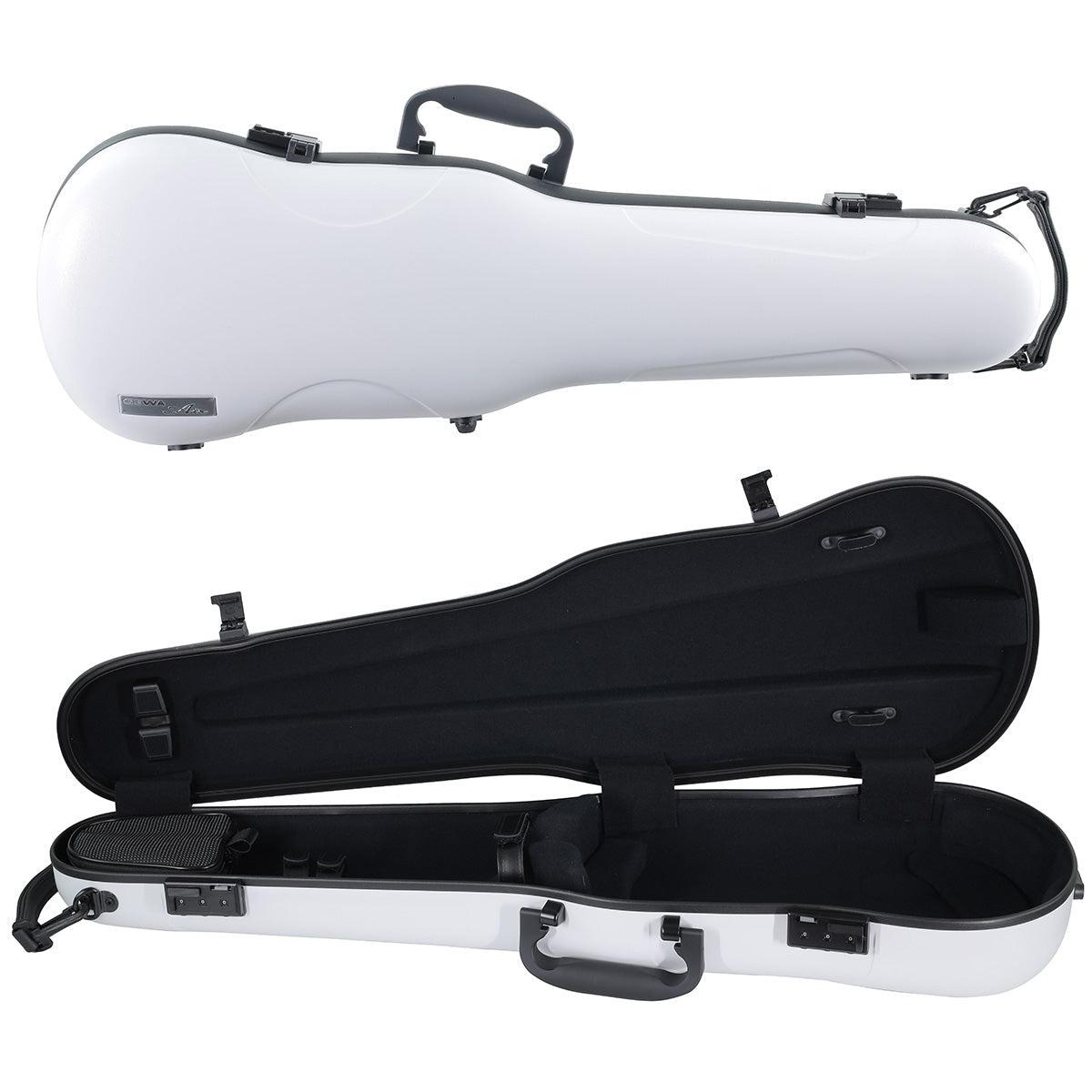 GEWA Air 1.7 Shaped Violin Case with Subway Handle White Matte 4/4