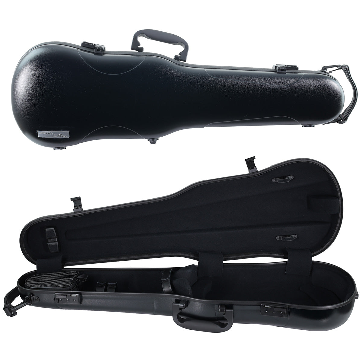 GEWA Air 1.7 Shaped Violin Case with Subway Handle Black Matte 4/4
