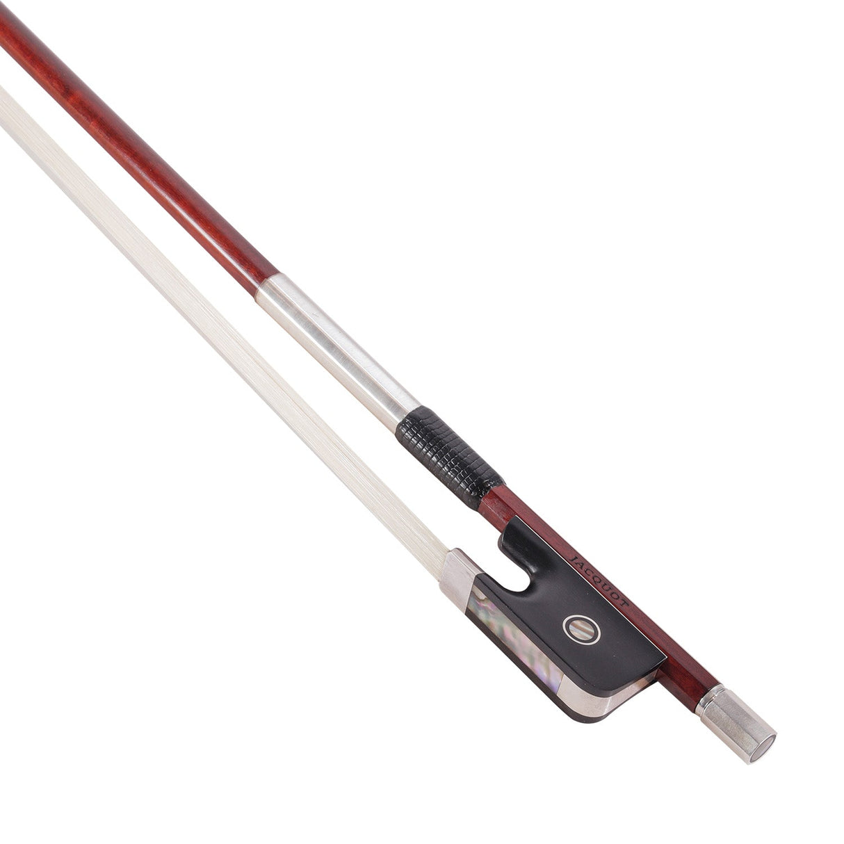 Jacquot Pernambucco Silver Mounted Cello Bow with Parisian Eye