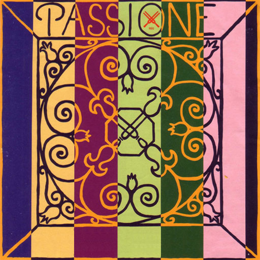 Pirastro Passione Violin, Set (Straight E0.26-Ball/A13.5/D13.5/G16.5), 4/4