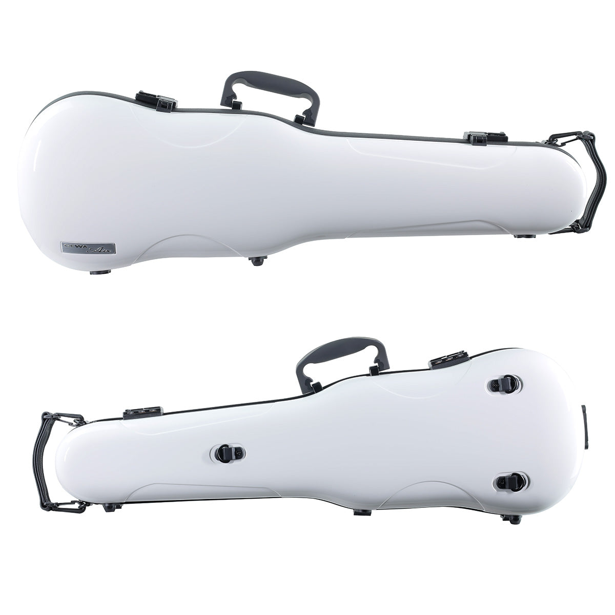 GEWA Air 1.7 Shaped Violin Case with Subway Handle White Gloss 4/4