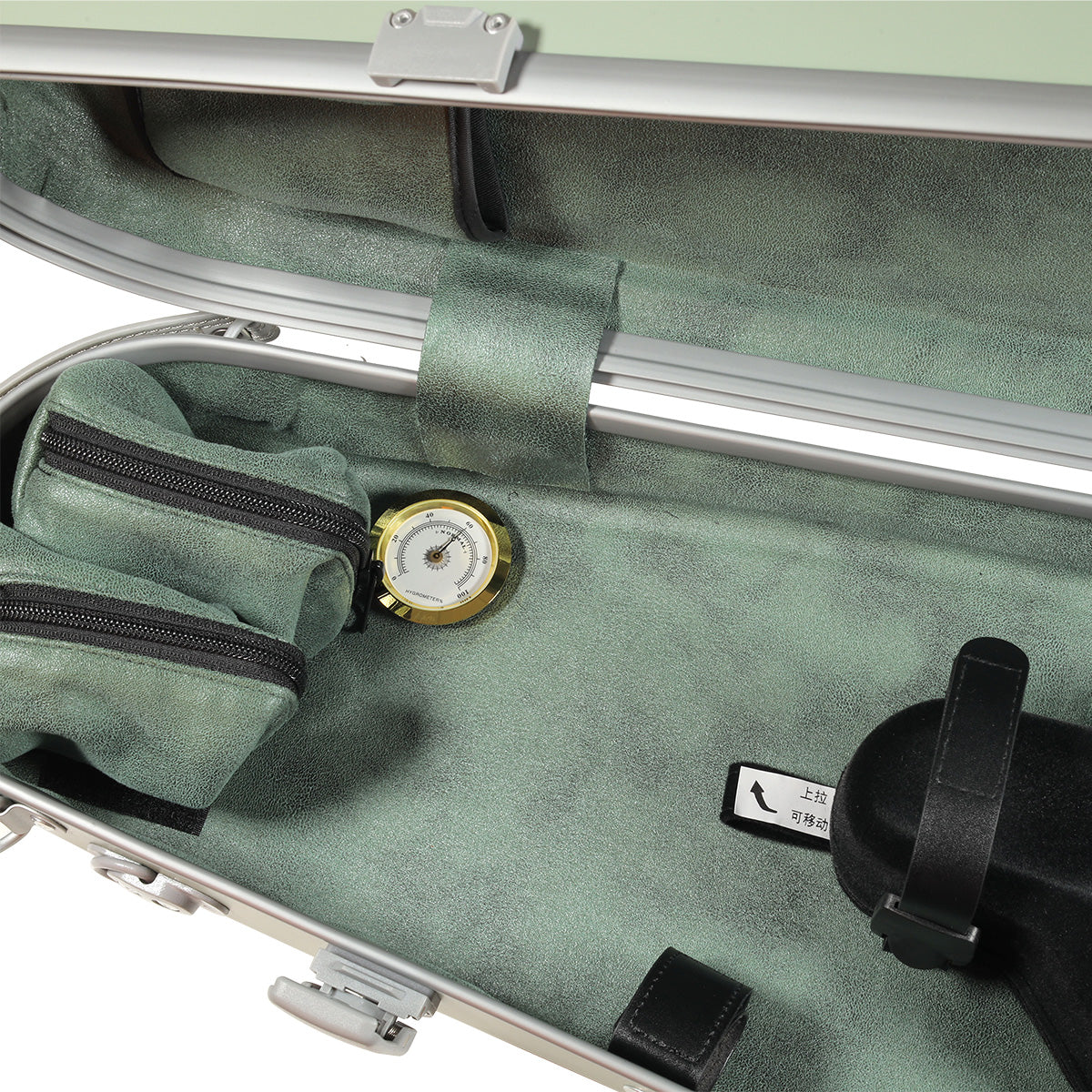 JML Carbon Fibre Adjustable 1.7 Arrow Viola Case Garden Green 15-16.5"