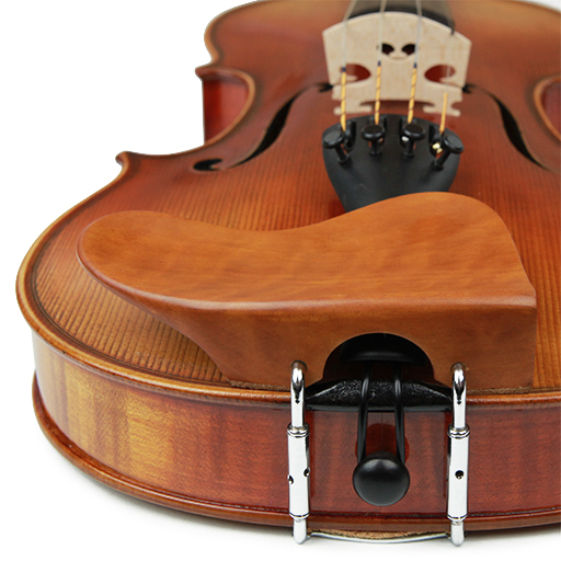 Violin Chinrest - Kreisler Berber Boxwood Chrome Fittings