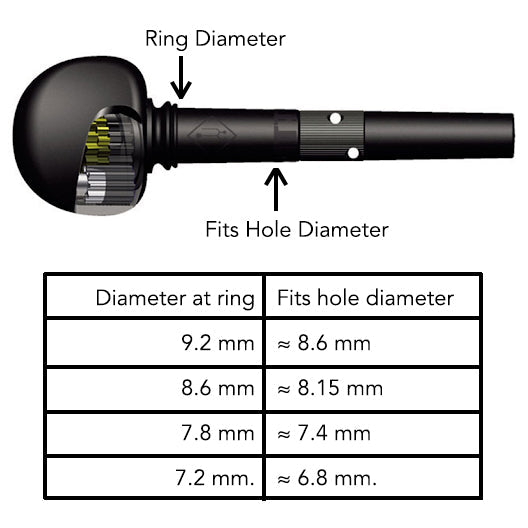 Violin Peg - Set Fine Tune 1/2-1/4 7.2MM Wittner 270s