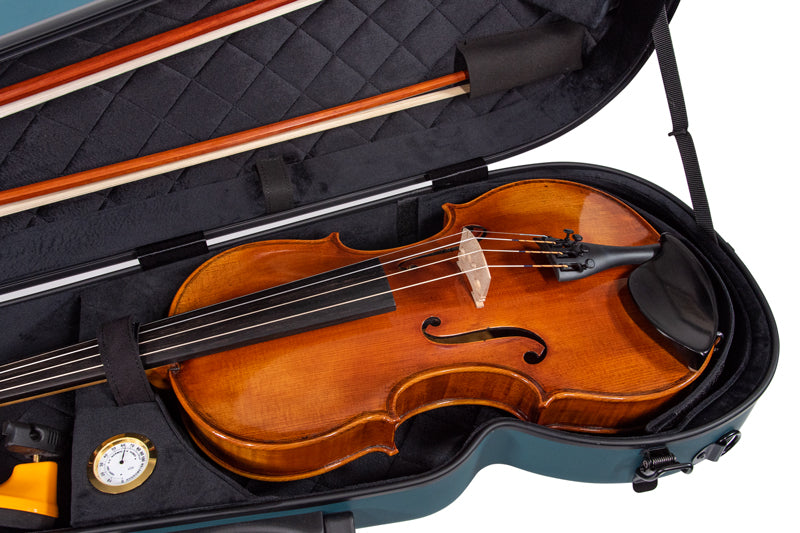 RAAN Shaped Violin Case Mediterranean Green 1/2-1/4