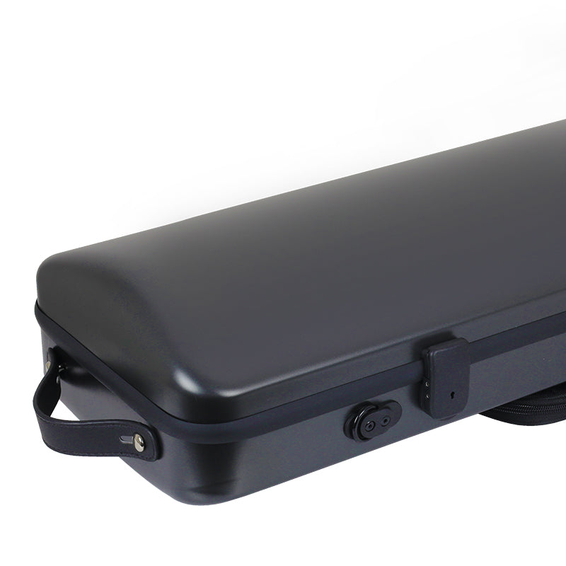 JML Polycarbonate 2.4 Oblong Violin Case Metallic Black 4/4