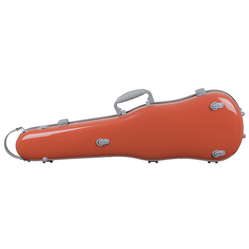 JML Carbon Fibre 1.5 Shaped Violin Case Flora Orange 4/4