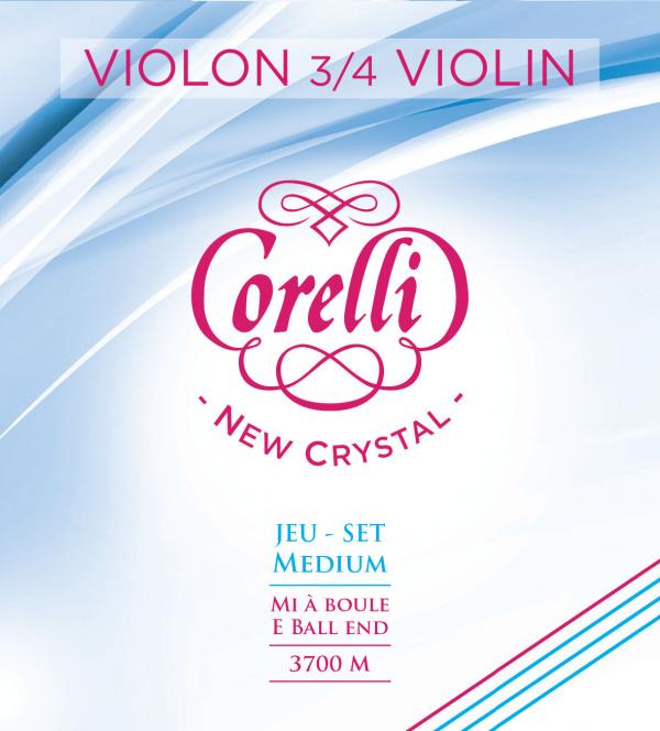 Corelli New Crystal Violin String Set 3/4 Medium