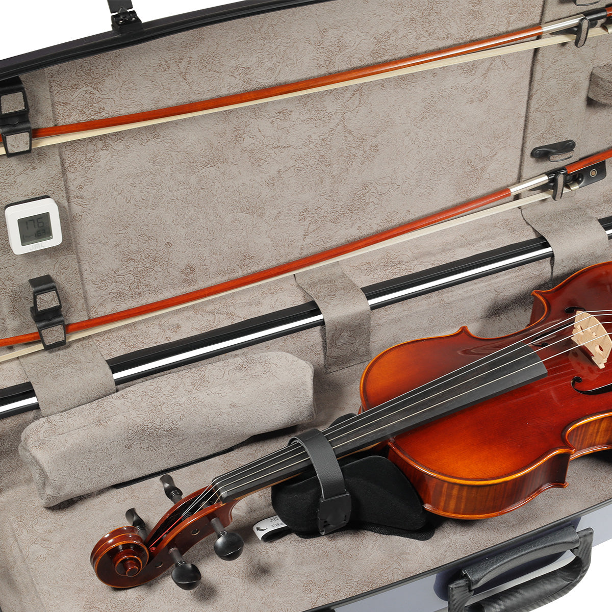 JML Carbon Fibre Adjustable 2.3 Oblong Viola Case Ocean Blue 15-16.5"