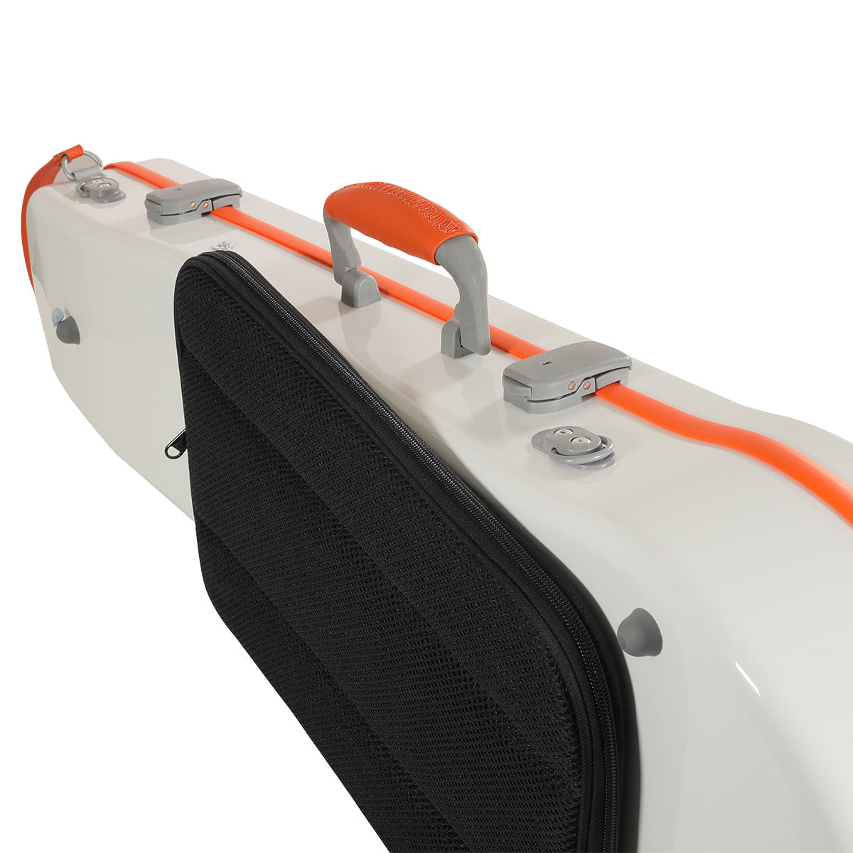JML Carbon Fibre Adjustable 1.7 Arrow Viola Case White/Orange 15-16.5"