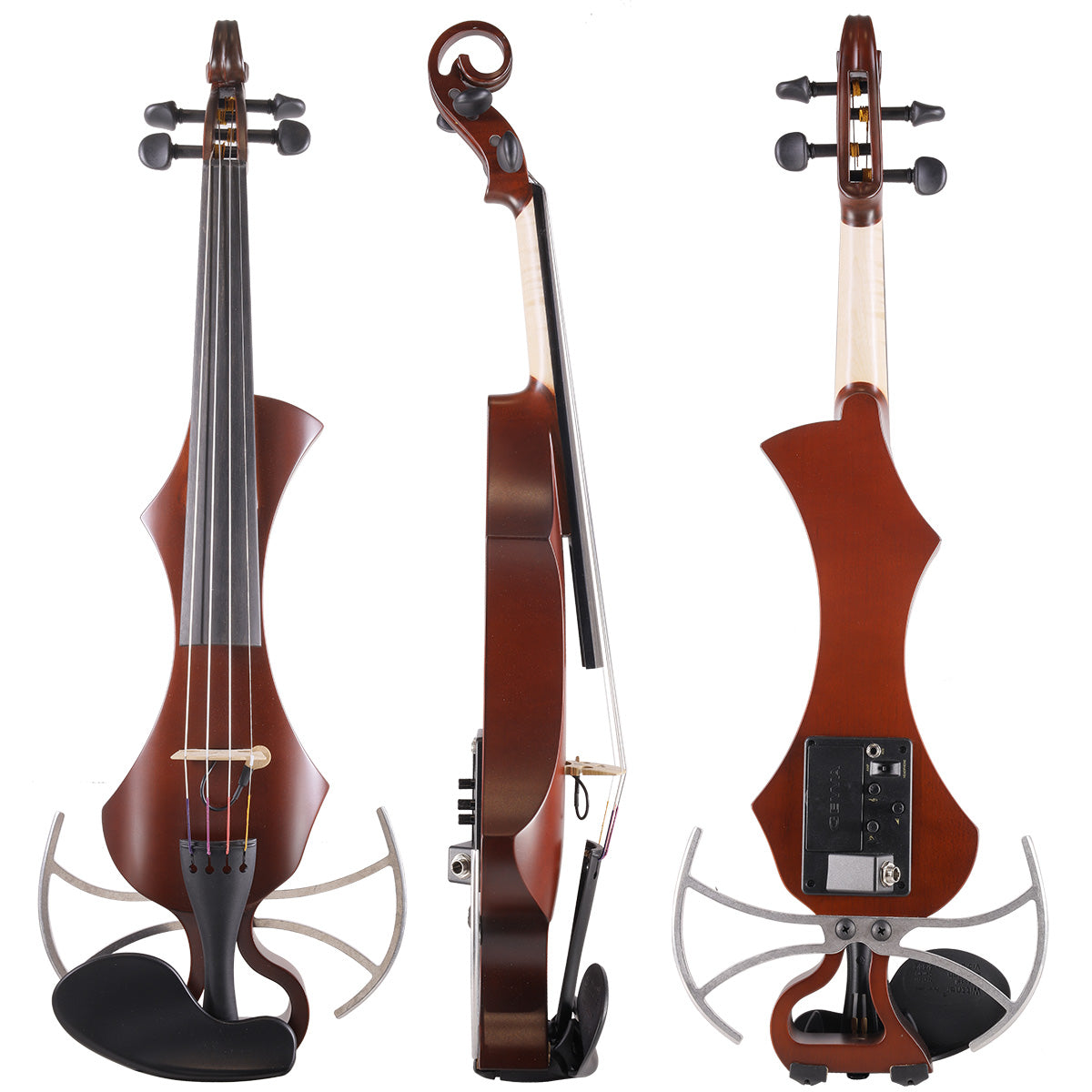 GEWA Novita 3.0 Electric Violin 4-String with Universal Adaptor Red-Brown