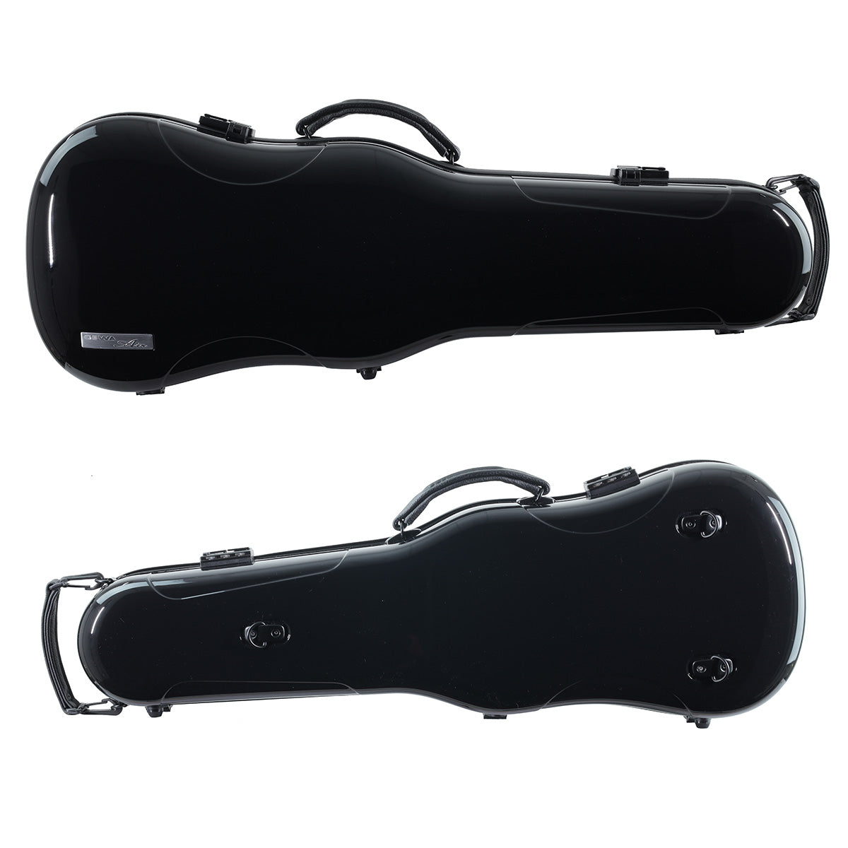 GEWA Air 2.0 Shaped Adjustable Viola Case with Subway Handle Black Gloss 13"-17"