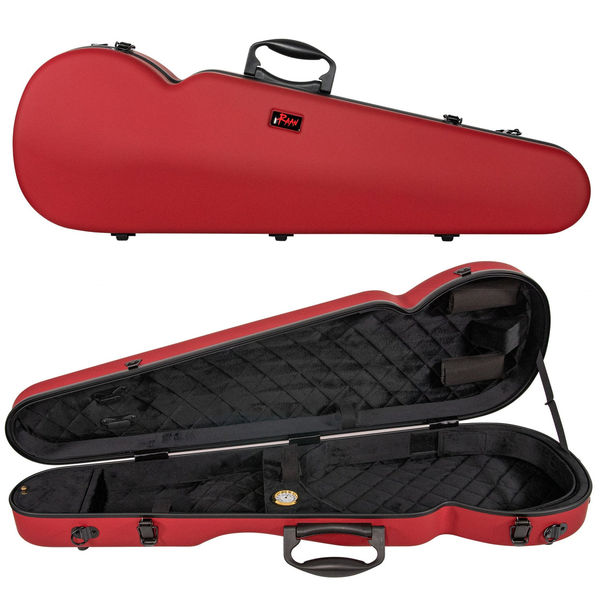 RAAN Shaped Violin Case Wine Red 1/2-1/4