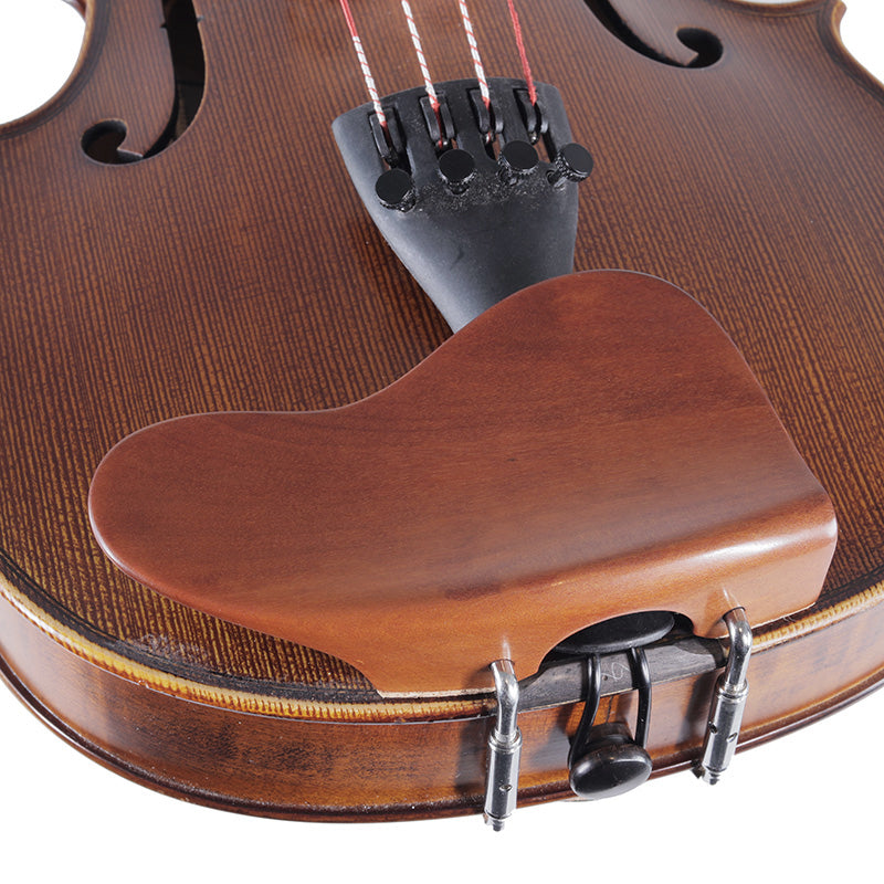 Violin Chinrest - Kreisler Berber Boxwood Chrome Fittings