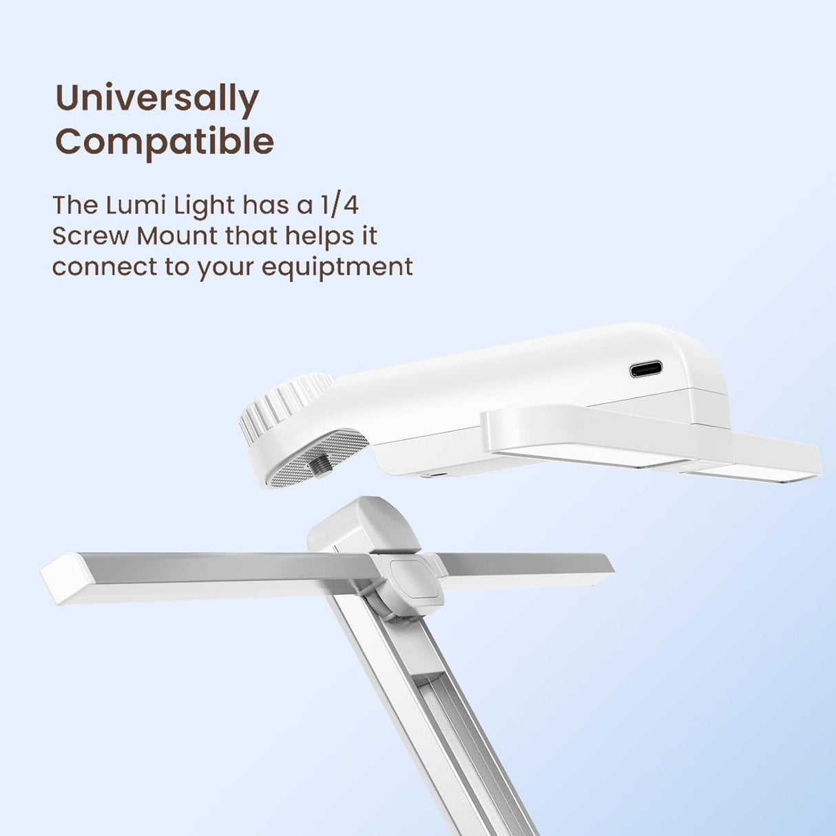 Music Stand Light- KraftGeek Bravo Foldable Music Stand Light, White