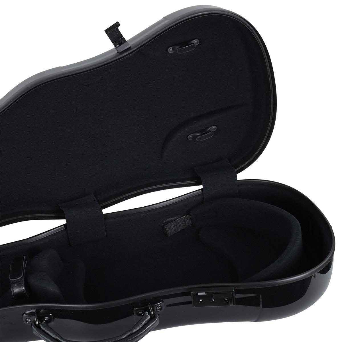 GEWA Air 2.0 Shaped Adjustable Viola Case with Subway Handle Black Gloss 13"-17"