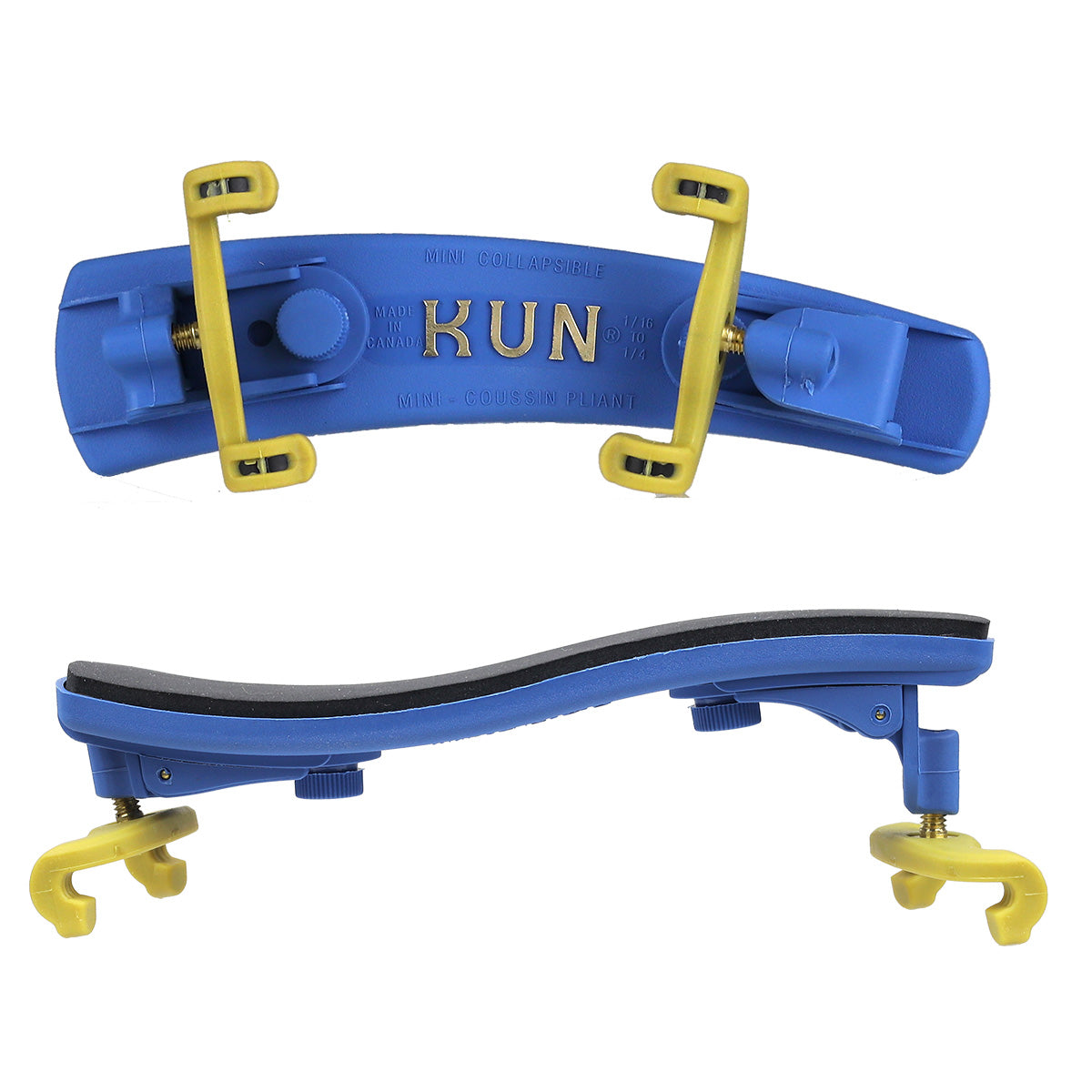 Kun Mini Collapsible Violin Shoulder Rest 1/4-1/16 Blue