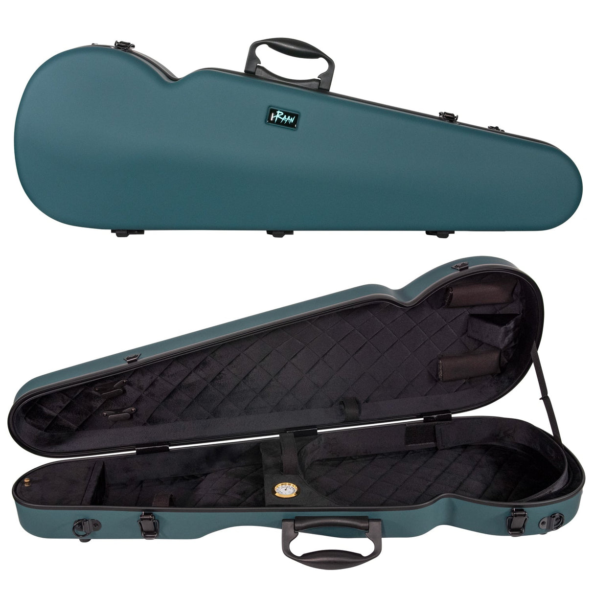 RAAN Shaped Violin Case Mediterranean Green 1/2-1/4