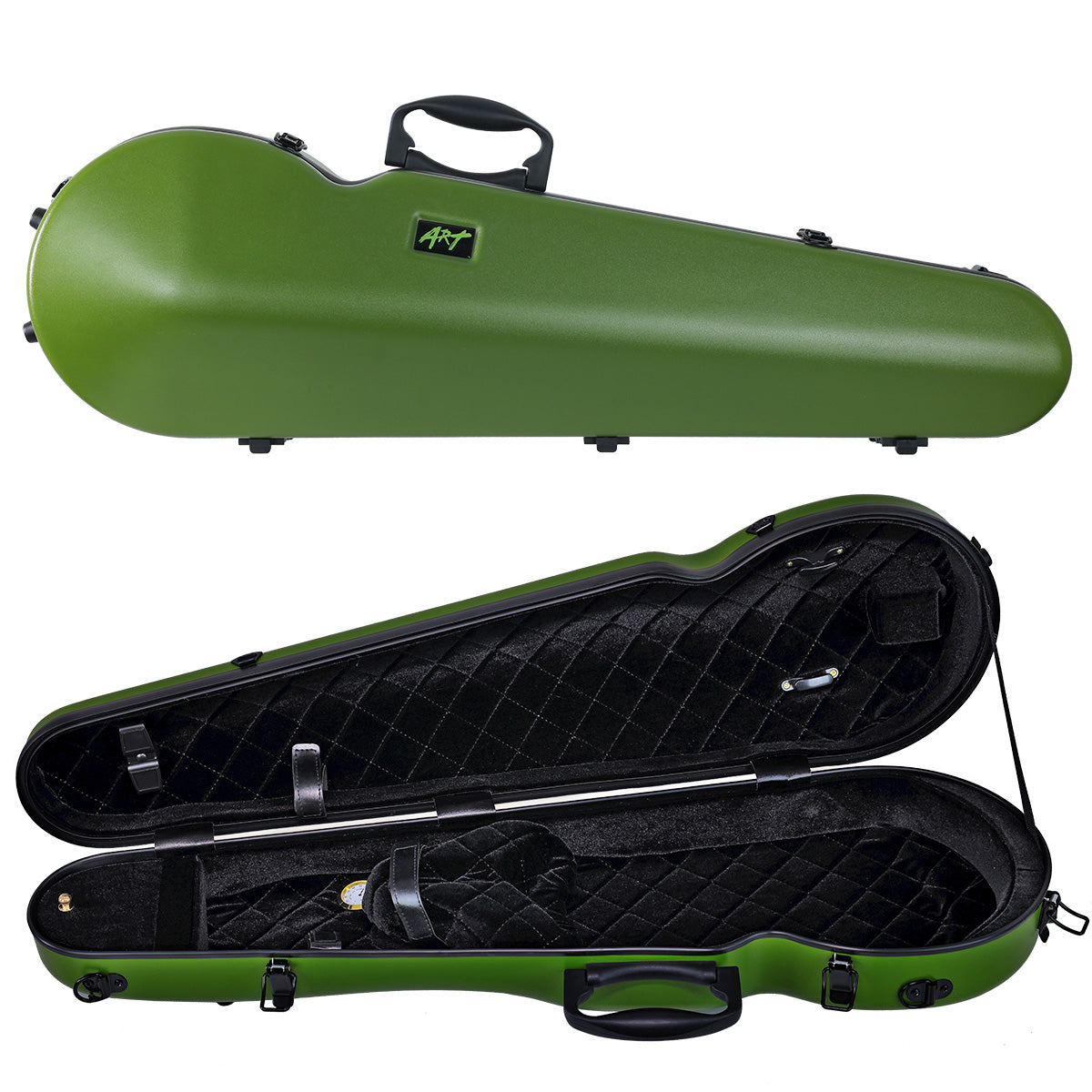 ART Shaped Violin Case 4/4-3/4 Avocado Green