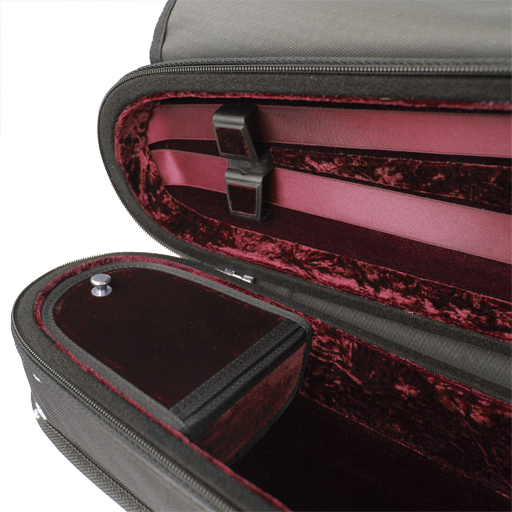 Violin Case - Gewa Liuteria Maestro Shaped, Black/Red, 4/4 - Special Order Only