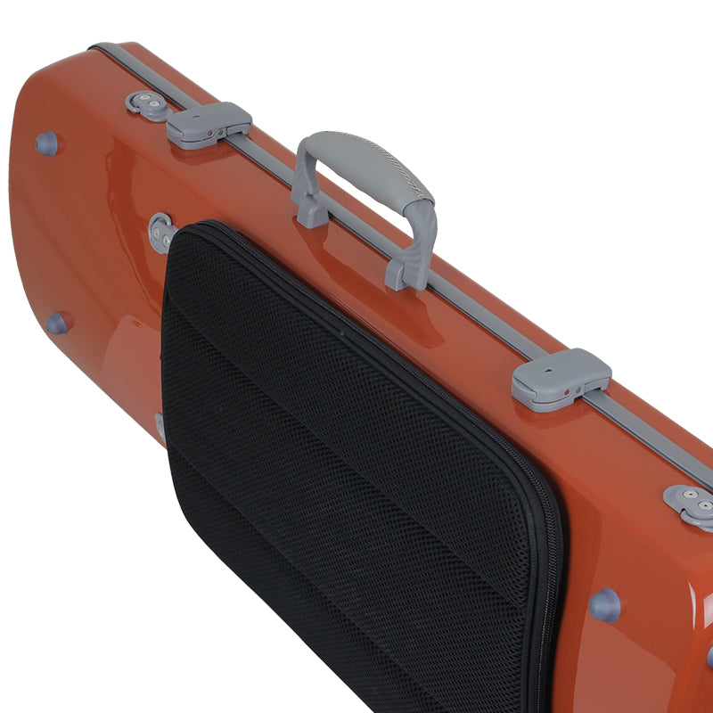 JML Carbon Fibre 1.8 Oblong Violin Case Flora Orange 4/4