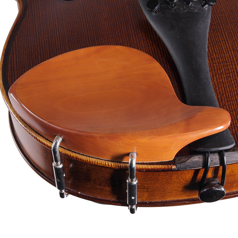 Violin Chinrest - Kreisler Dresden Boxwood Chrome Fittings