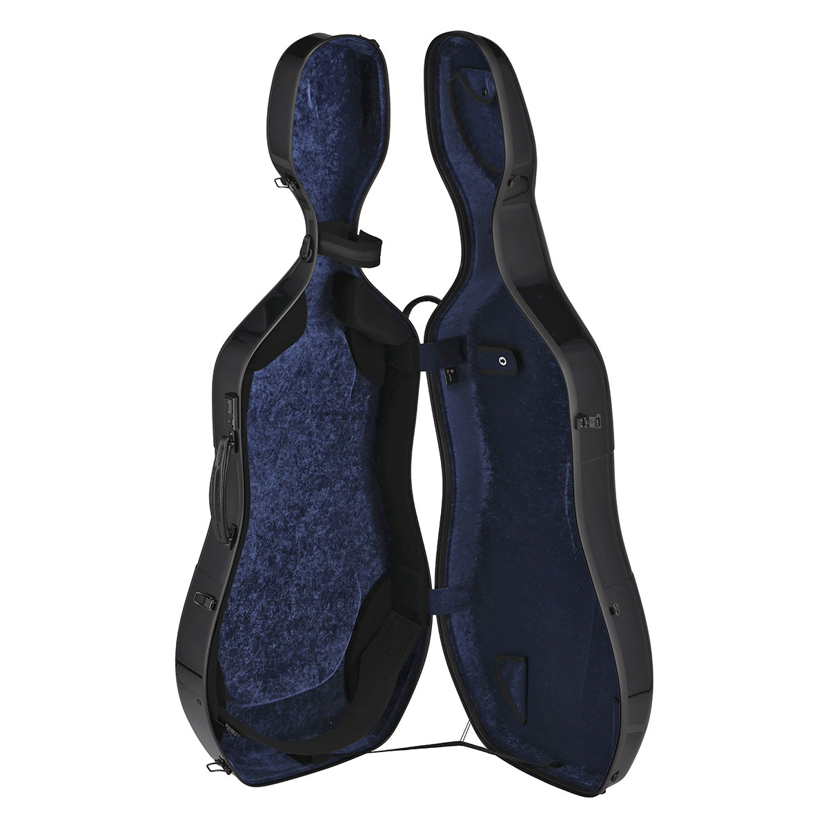 GEWA Air 3.9 Cello Case Black Gloss with Blue Interior