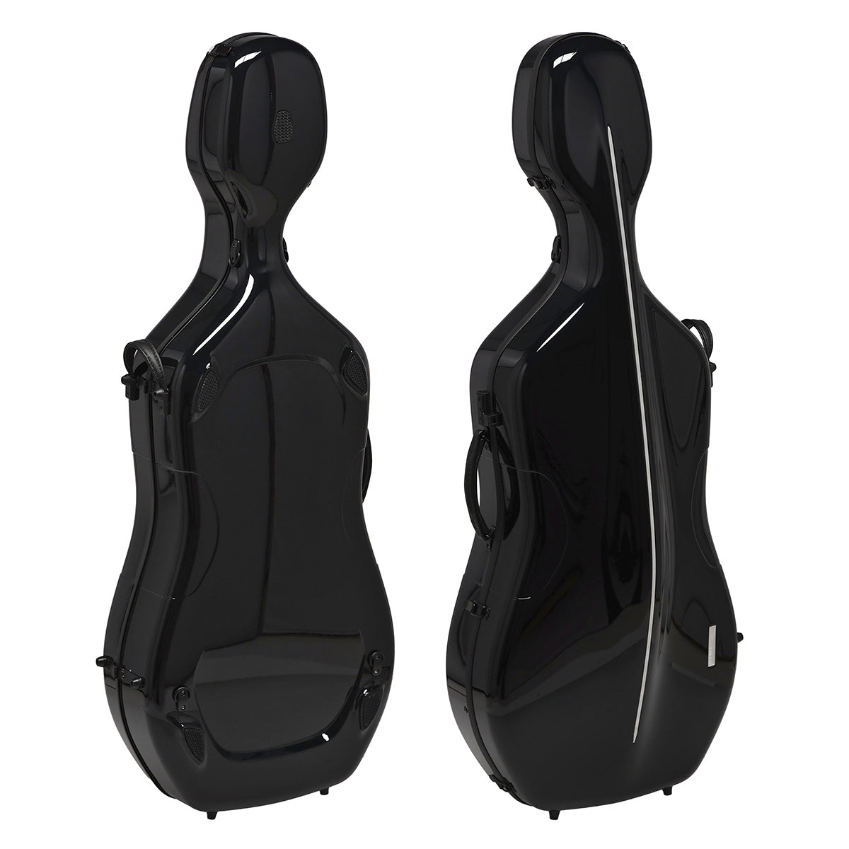 GEWA Air 3.9 Cello Case Black Gloss with Red Interior