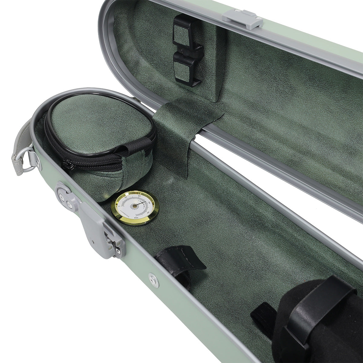 JML Carbon Fibre 1.5 Shaped Violin Case Garden Green 4/4