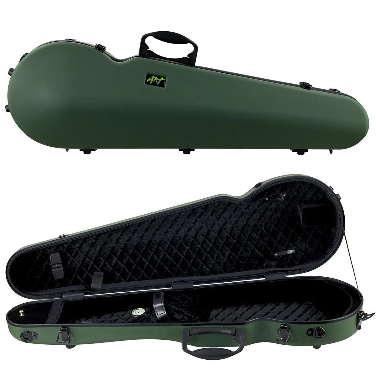 ART Shaped Violin Case 4/4-3/4 Avocado Green