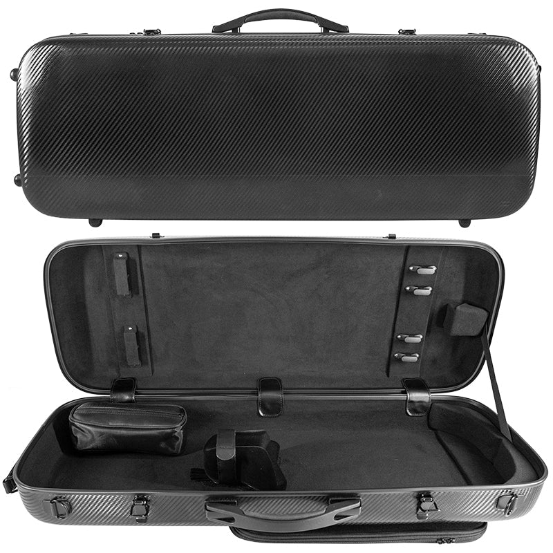 Viola Case - Kreisler PC Oblong Adjustable, Braided Black