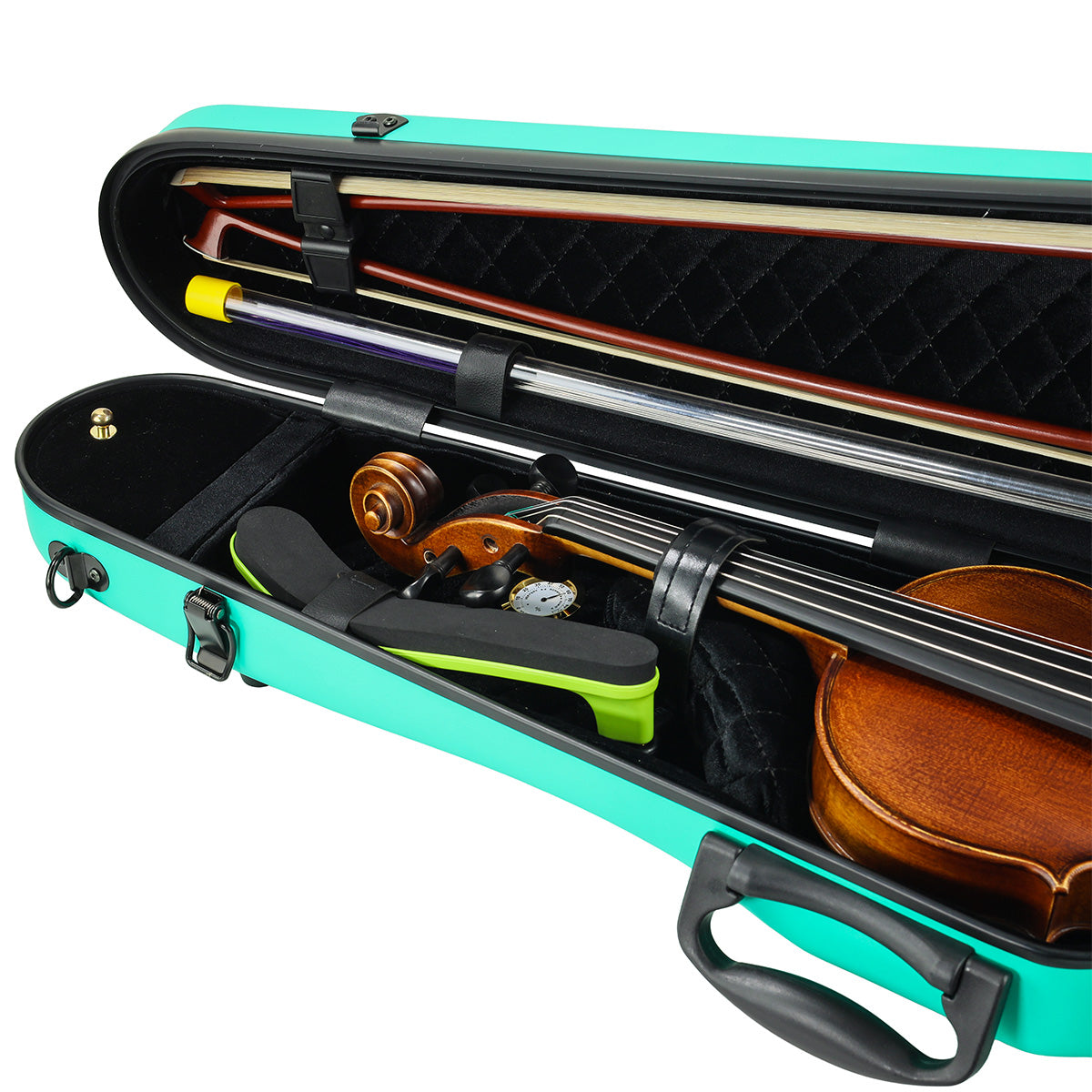ART Shaped Violin Case 4/4-3/4 Turquoise Green