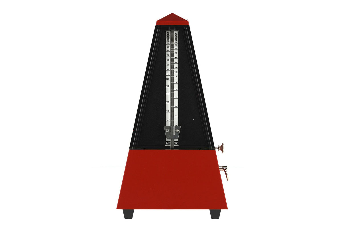 Wittner Pyramid Plastic Metronome with Bell Dark Red
