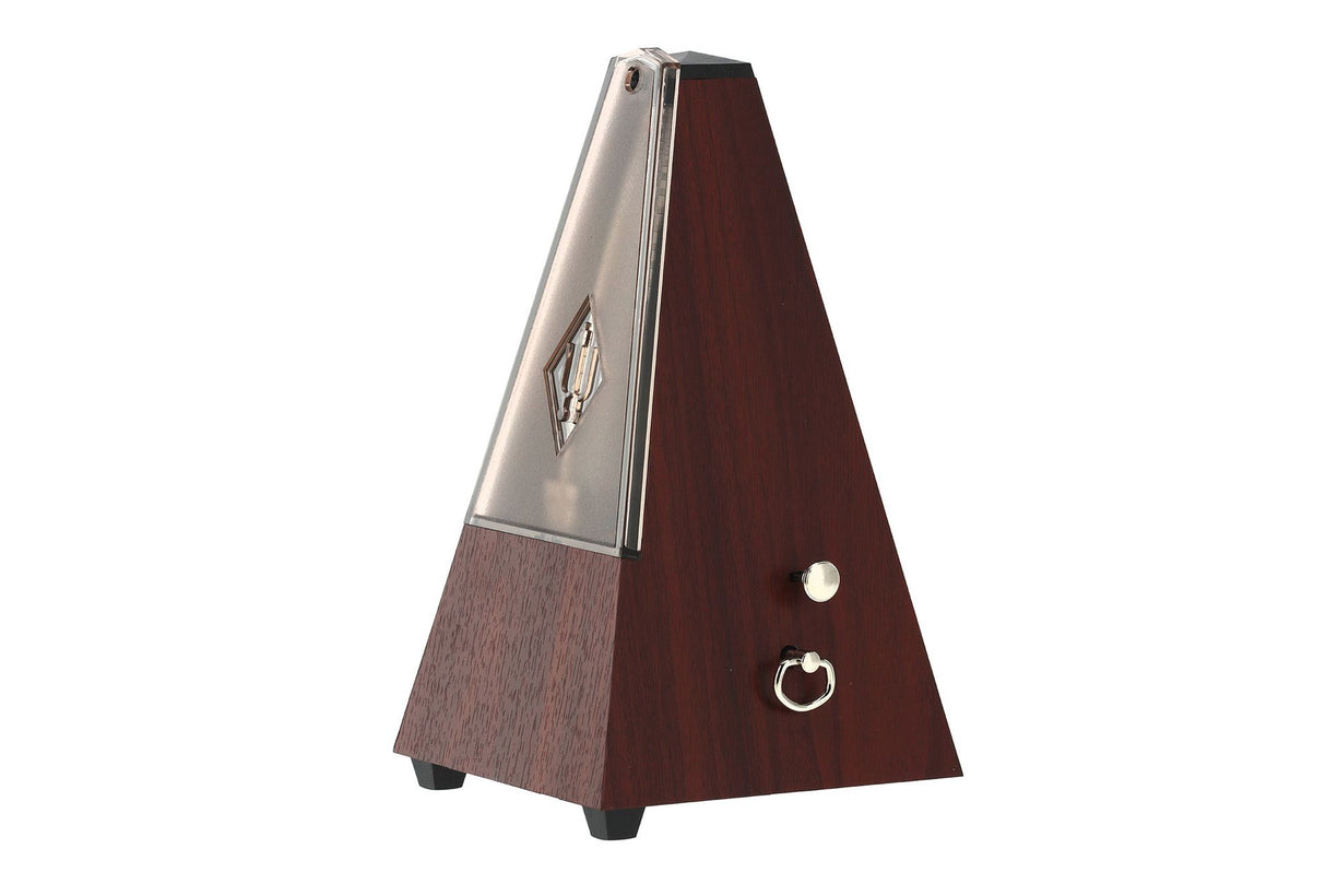 Wittner Pyramid Plastic Window Metronome with Bell Mahogany