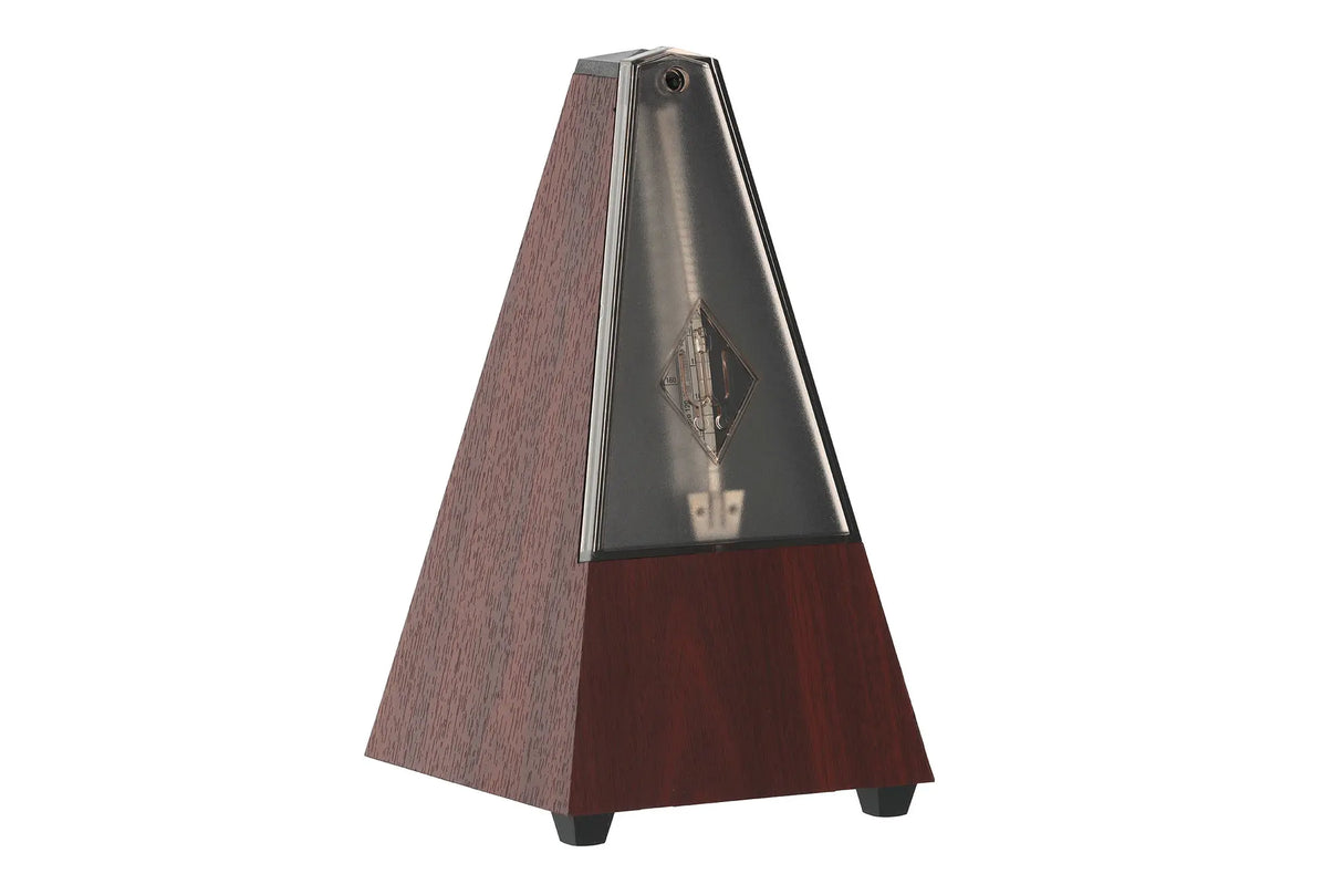 Wittner Pyramid Plastic Window Metronome with Bell Mahogany