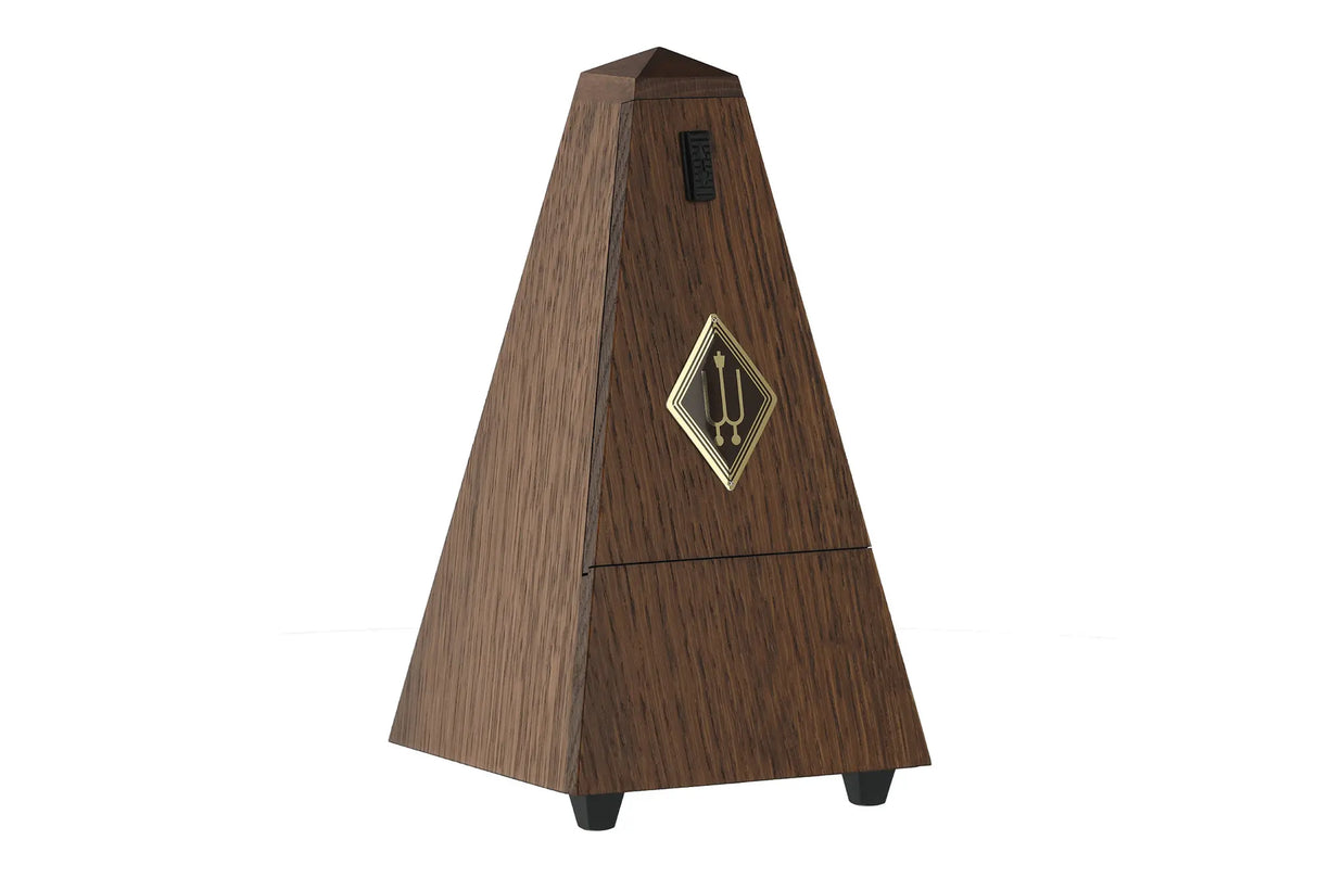 Wittner Pyramid Wood Metronome with Bell Oak Brown Matte