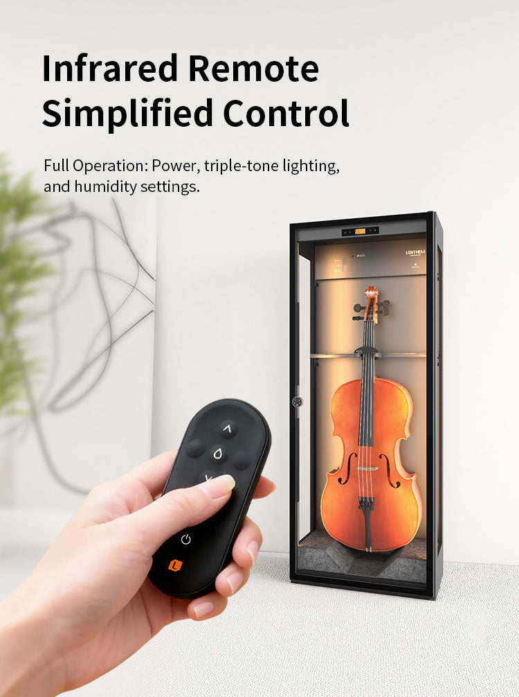 Lenthem CMI-355DT Humidity Control Cabinet for Cello Black