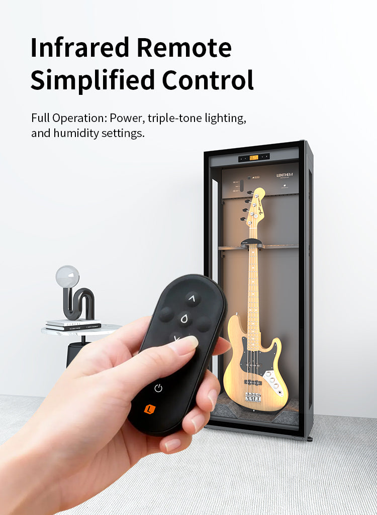 Lenthem CMI-195DT Humidity Control Cabinet for Bass Guitar Black
