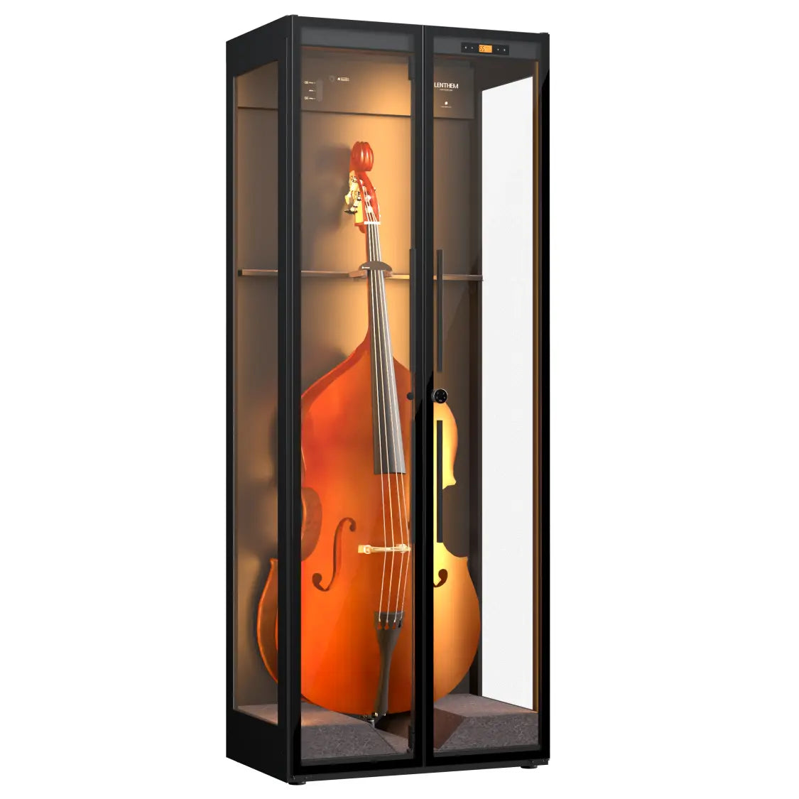 Lenthem CMI-925DT Humidity Control Cabinet for Double Bass Black