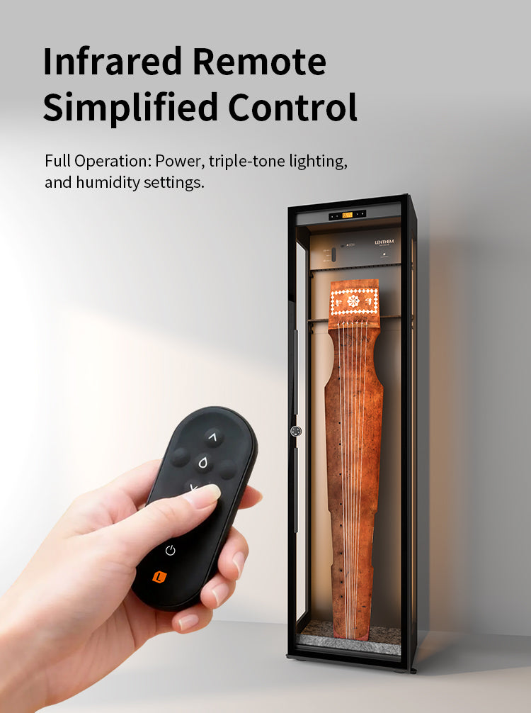 Lenthem CMI-345DT Humidity Control Cabinet for Guzheng Black