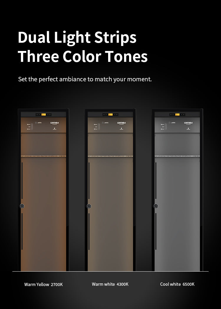 Lenthem CMIW-345DT Humidity Control Cabinet for Guzheng White
