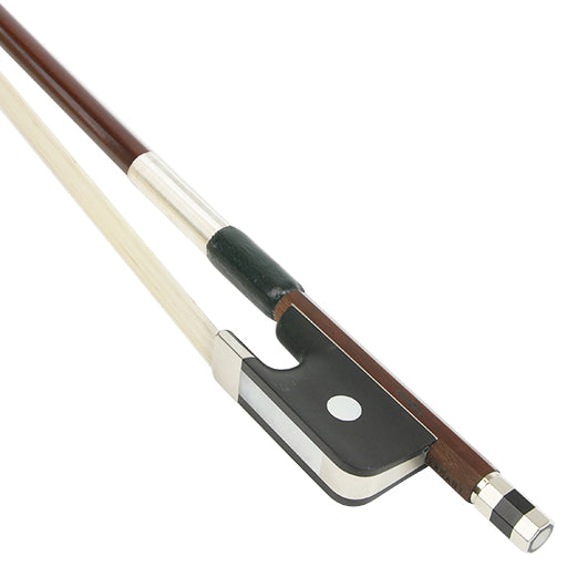 Knoll Brazilwood Round Cello Bow with Silver Lapping 1/2