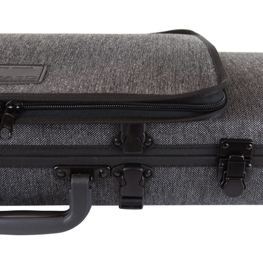 GEWA Bio-S Oblong Violin Case with Sheet Music Pocket Grey/Black