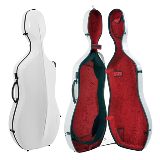 GEWA Air 3.9 Cello Case White Gloss with Red Interior