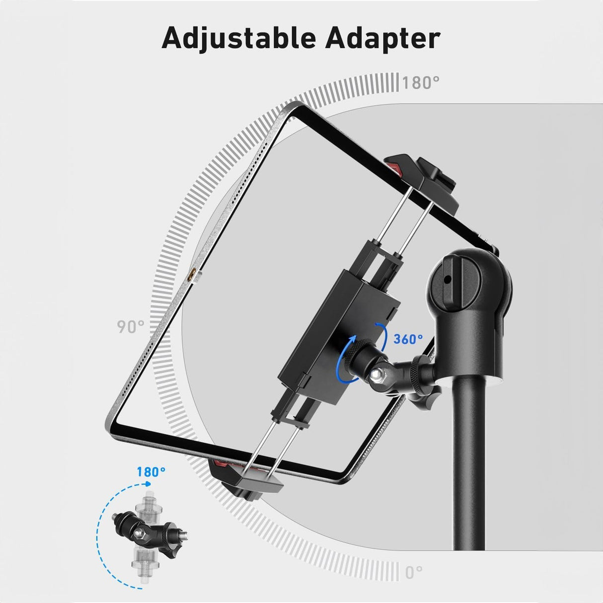 Music Stand - KraftGeek Bravo Music Stand with Bag, Light, and Phone/Tablet Mount, White