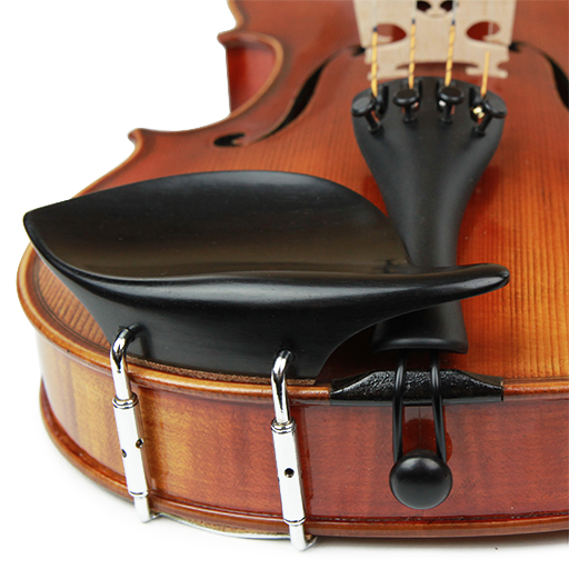 Violin Chinrest - Kreisler Morawetz Ebony Chrome Fittings