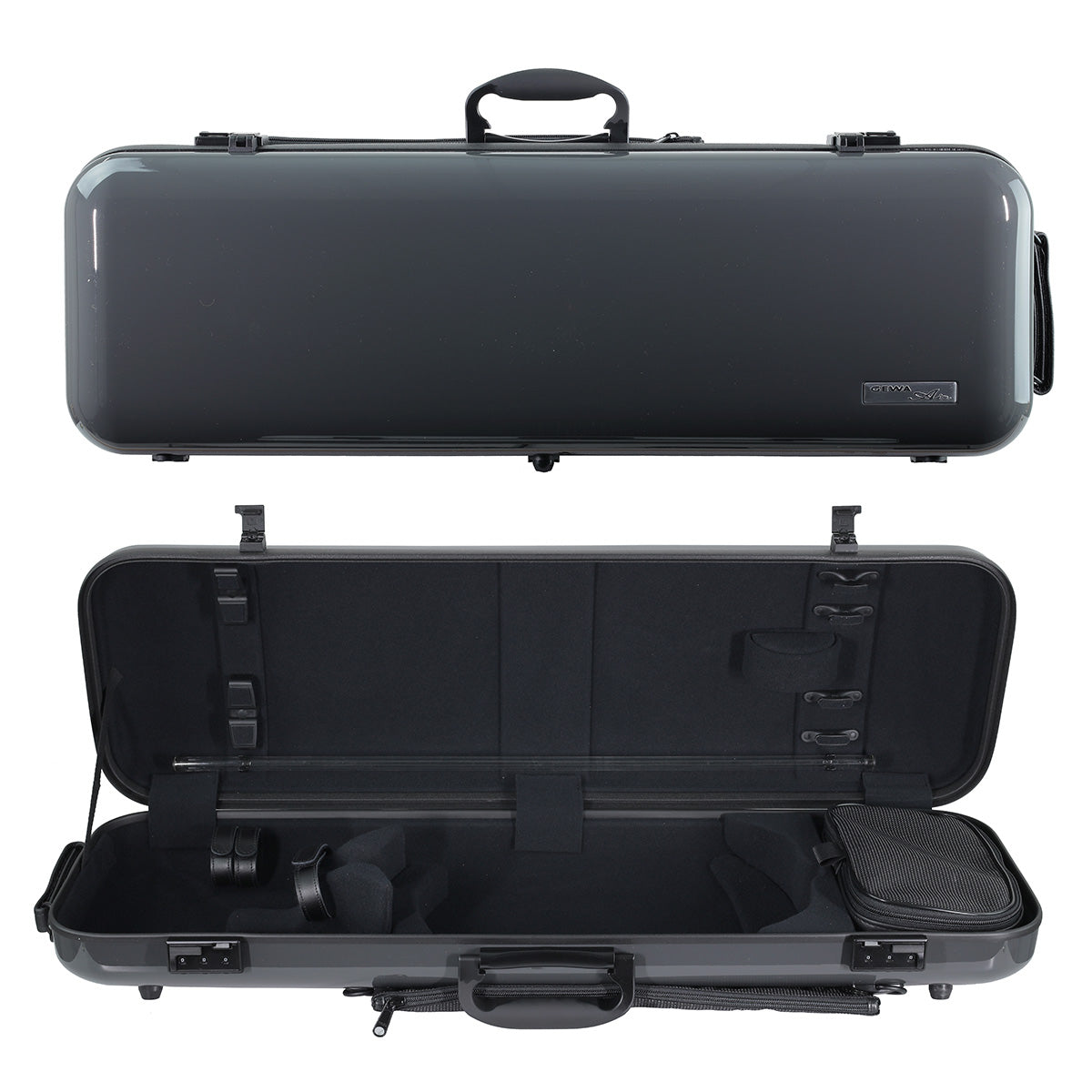 GEWA Air 2.1 Oblong Violin Case with Subway Handle Grey Gloss 4/4