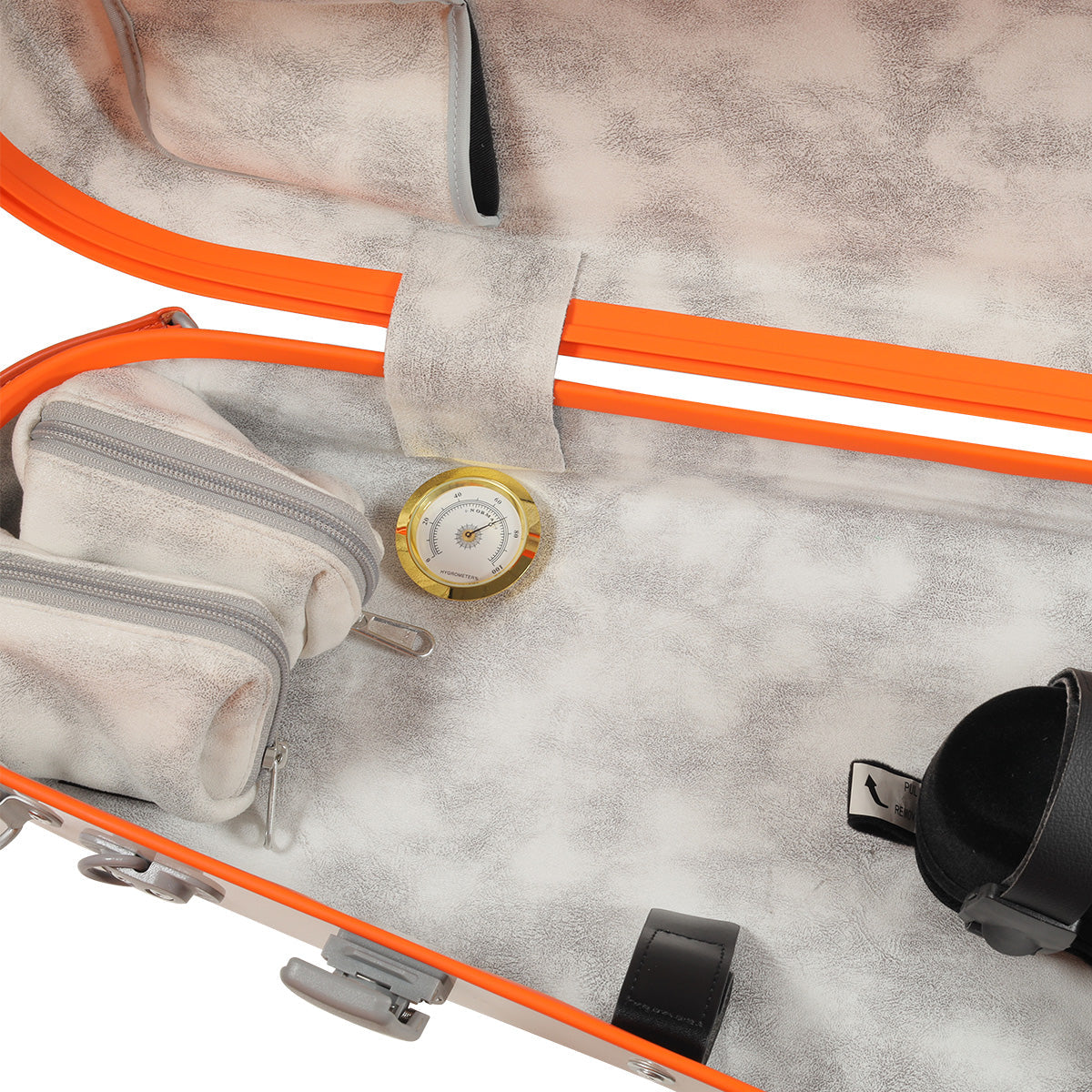 JML Carbon Fibre Adjustable 1.7 Arrow Viola Case White/Orange 15-16.5"