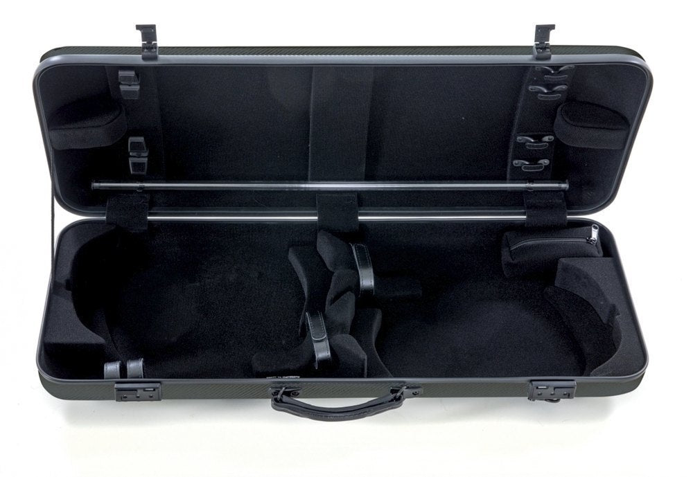 Double Violin/Viola Case - Gewa Idea 3.2 Oblong, Black Carbon